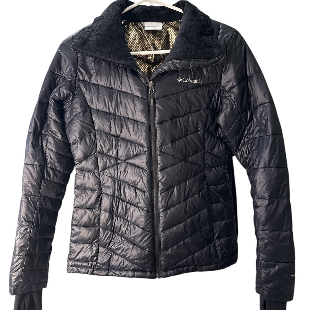 Columbia Joy Peak 2 Omni Heat Black Ski & Snow Jacket Size XS, pre-Owned EUC